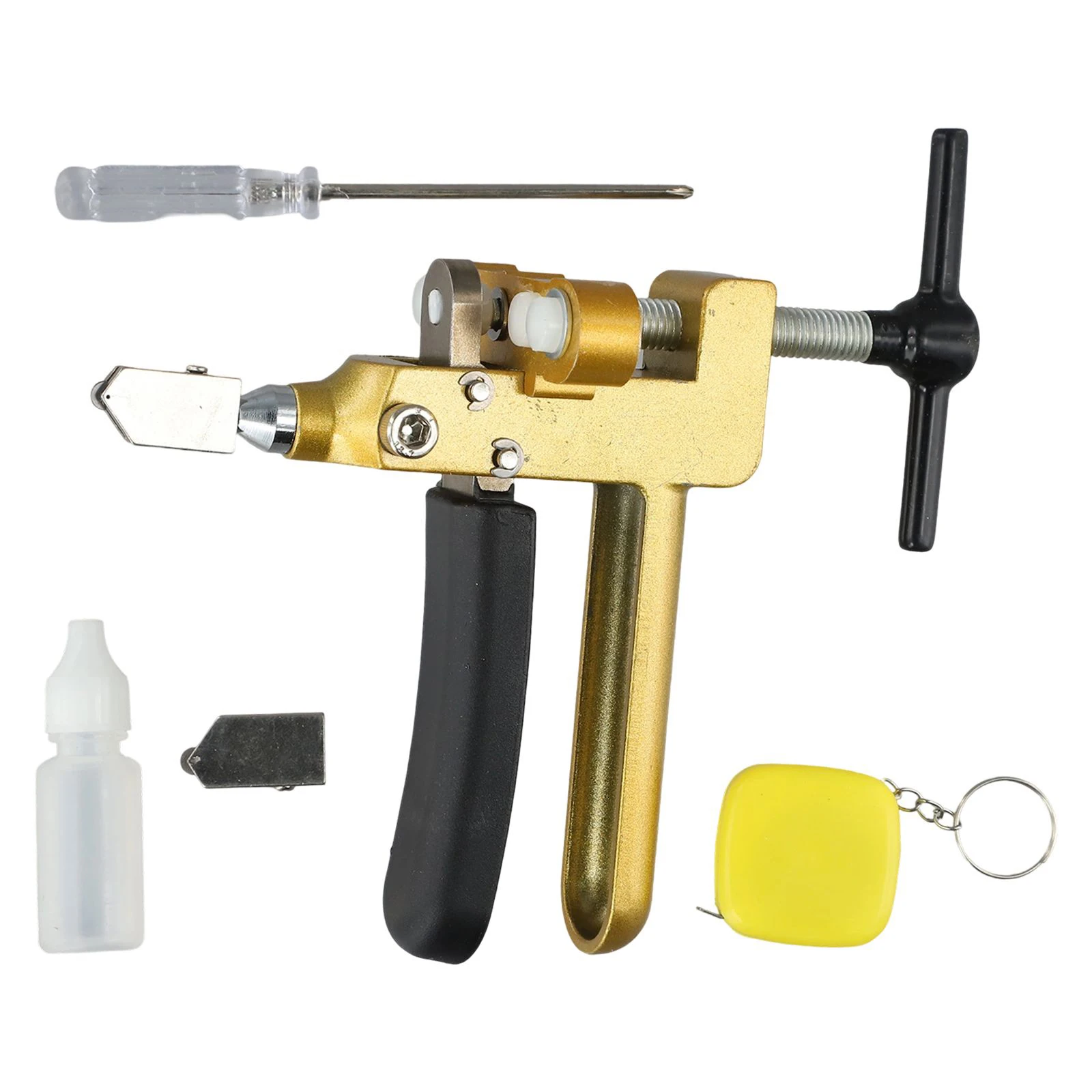 6pcs 3 In 1 Glass Cutter With Oiling Hole For Tile Mirror Cutting And Hole Opener Construction Hand Tool Kit