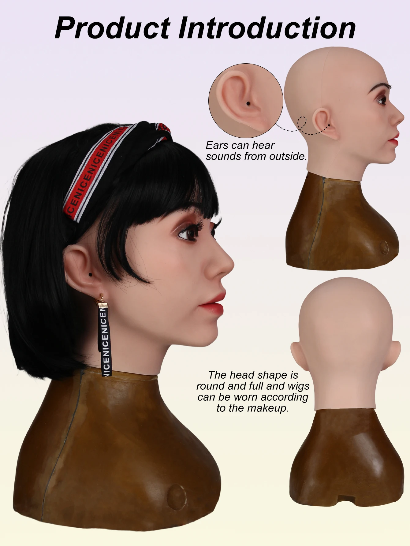 

Silicone Head Mask Cosplay Silicone Mask Costume Makeup Mask Cross-dressing props