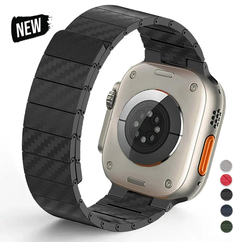 

Luxury Magnetic Bracelet For Apple Watch 9 Ultra 2 49mm Carbon Fiber Strap For iWatch Series 8 7 45 41mm 44mm 42mm 6 543 SE Band