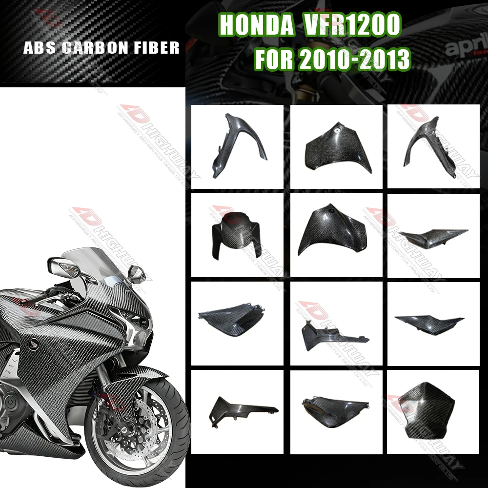 

ABS Carbon Fiber Pattern Fairing Kits For Honda VFR1200 VFR 1200 2010-2013 Motorcycle Fender Frame Cover Fuel Tank Side Panel