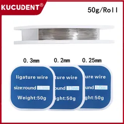 50g/Roll Dental Ligature Wire Stainless Steel Round Wires Line for Orthodontic Teeth Braces 0.2/0.25/0.3mm Dentist Surgical Tool