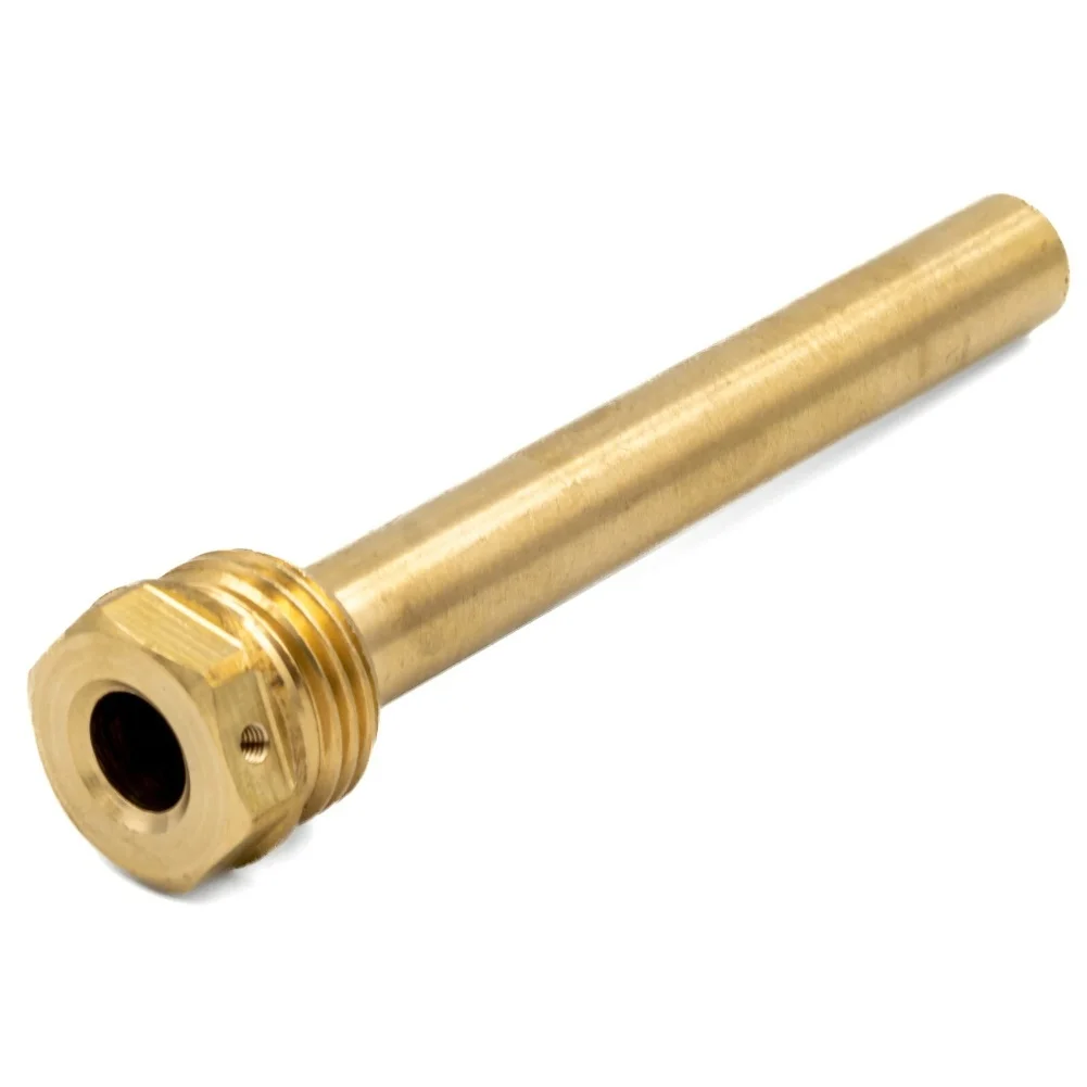 1/2 Inch 56mm Temperature Sensor Protective Pipe Water Storage Boiler Temperature Sensor Measuring Tube Sleeve Brass