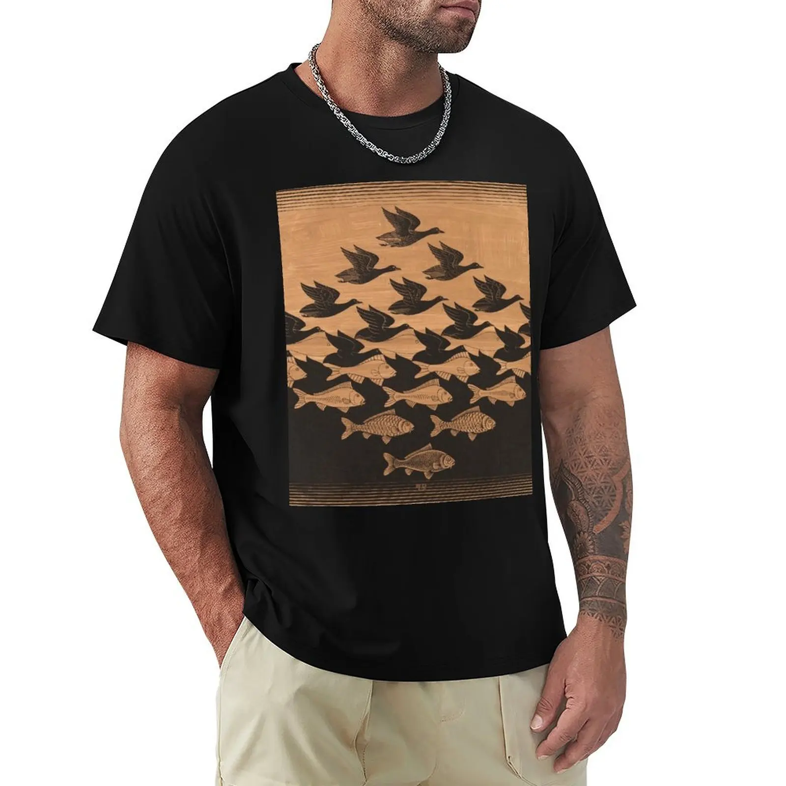 

M.C Escher T-Shirt Plus Size Loose Short Sleeve Top