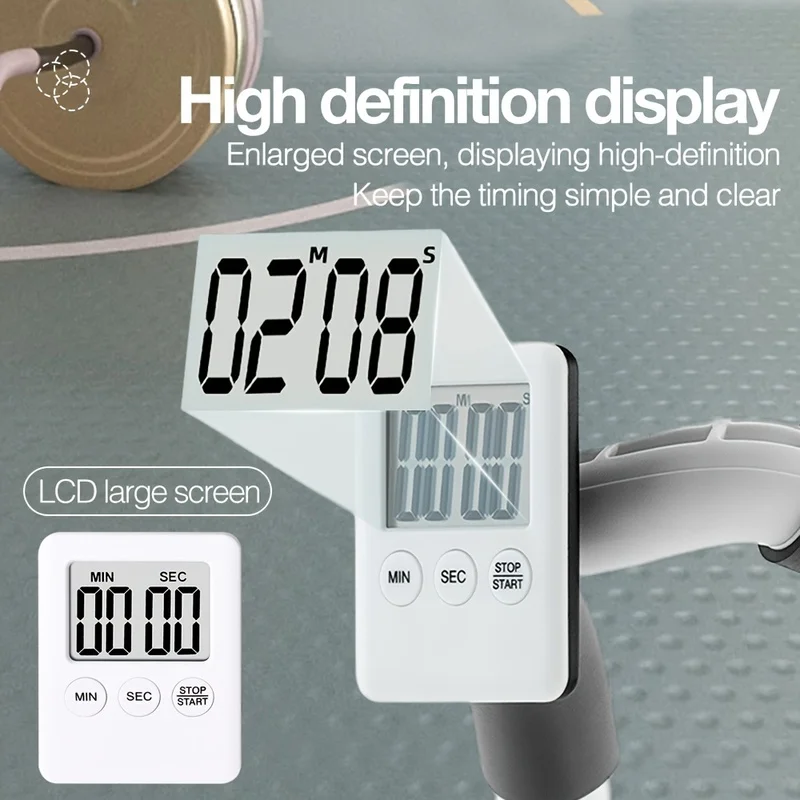 KT THERMO Mini Digital Kitchen Timer Magnetic Countdown Stopwatch Wall Mount for Cooking Study Gym Home Battery Included