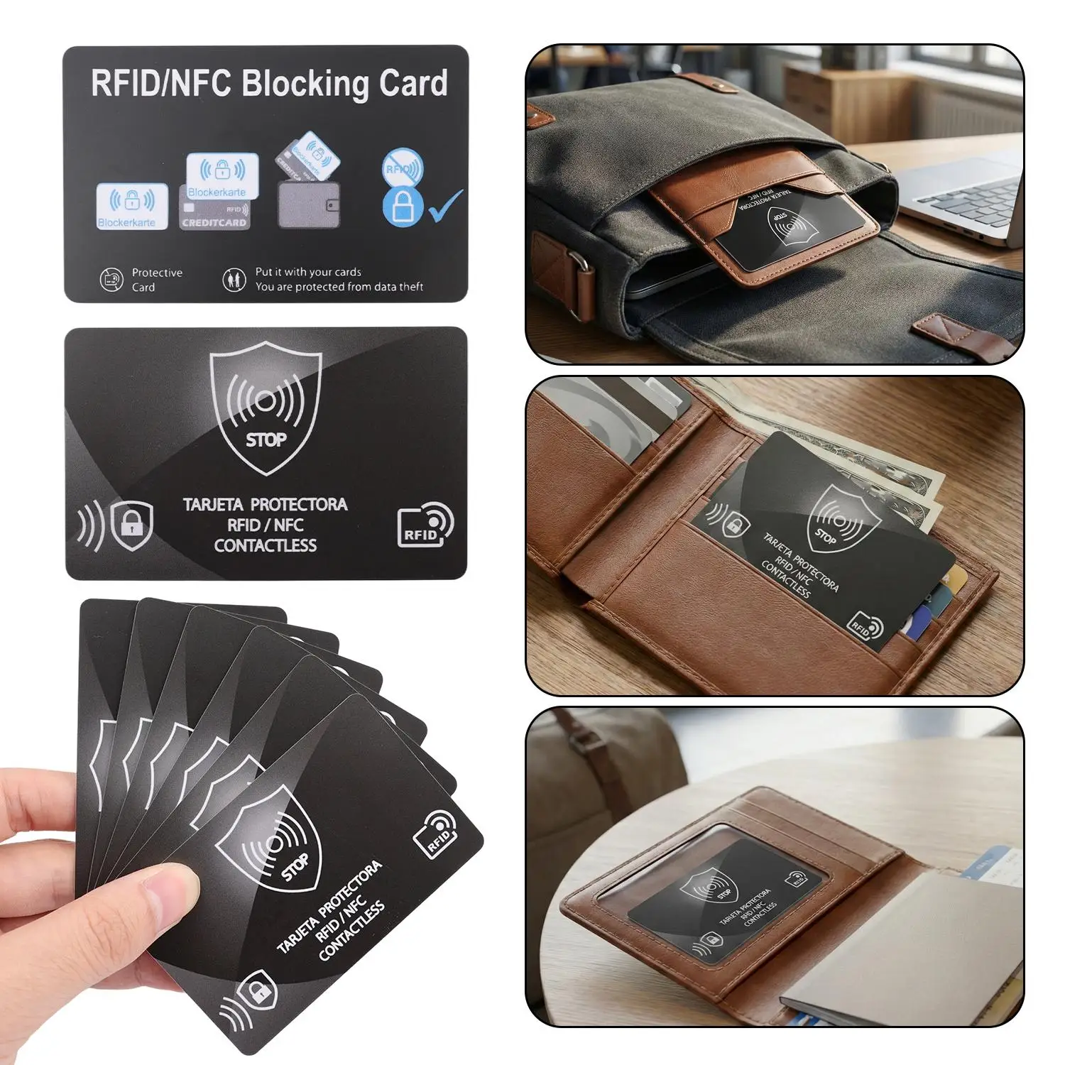 1-10pcs Blocking Card Safe Bank Cards Passport Wallet Shield Protector Blocker Guard for Wallets NFC Credit Card ID Protection
