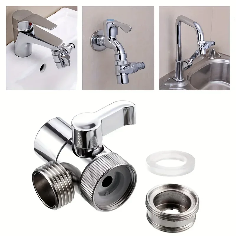 Kitchen Sink Splitter Faucet Switch Adapter Diverter Valve Water Tap Connector For Toilet Bidet Shower Bathroom Accessories