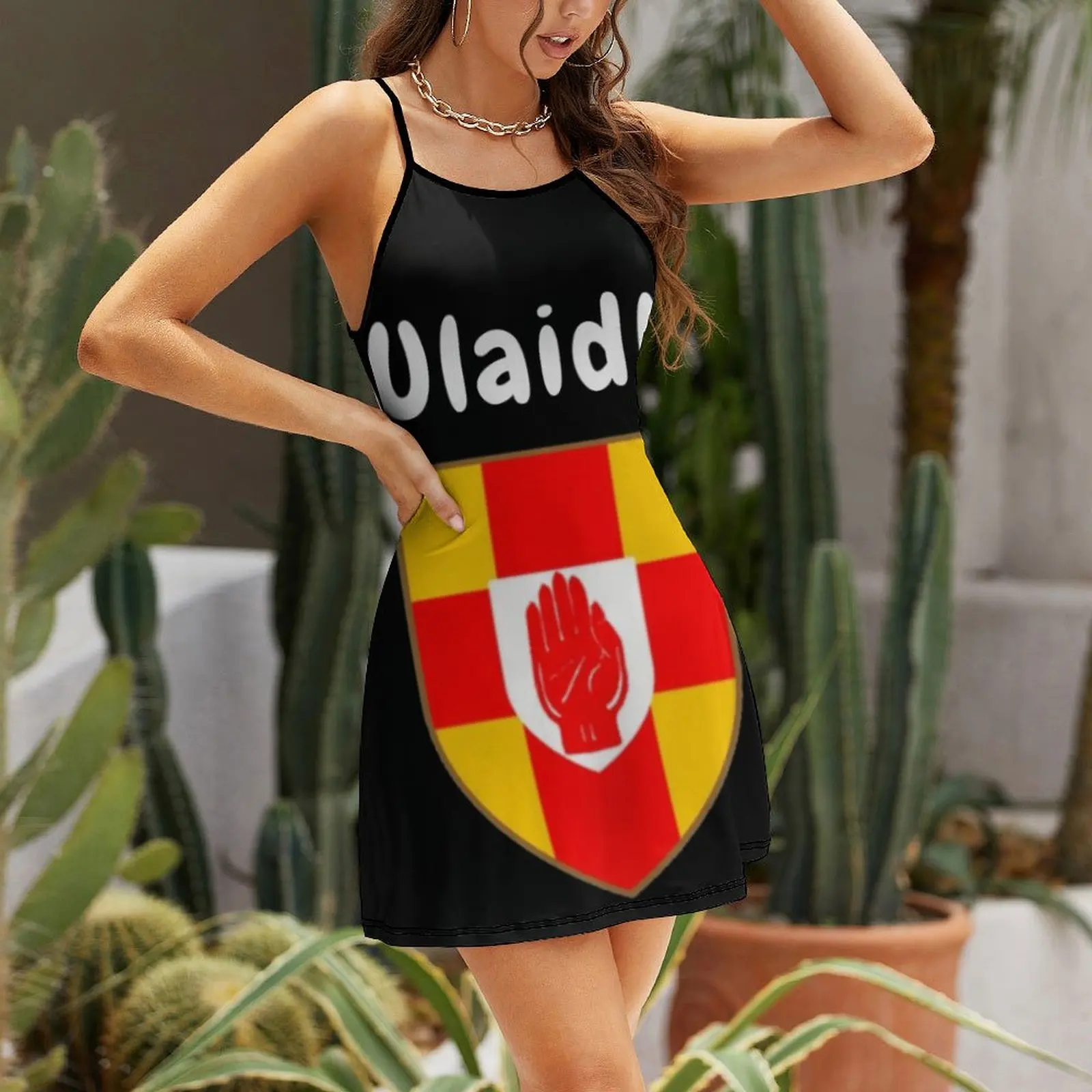 Exotic  Woman's Dress Suspender Dress Ulster Flag, NORN IRON  Women's Sling Dress Casual Graphic Cocktails Sarcastic