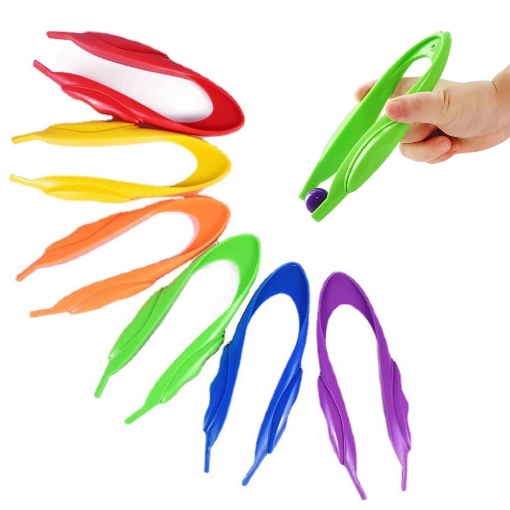 Kids Plastic Tweezers Clip Toys Children Fine Motor Skill Training Tool Set Montessori Early Learning Education Toys Toddle