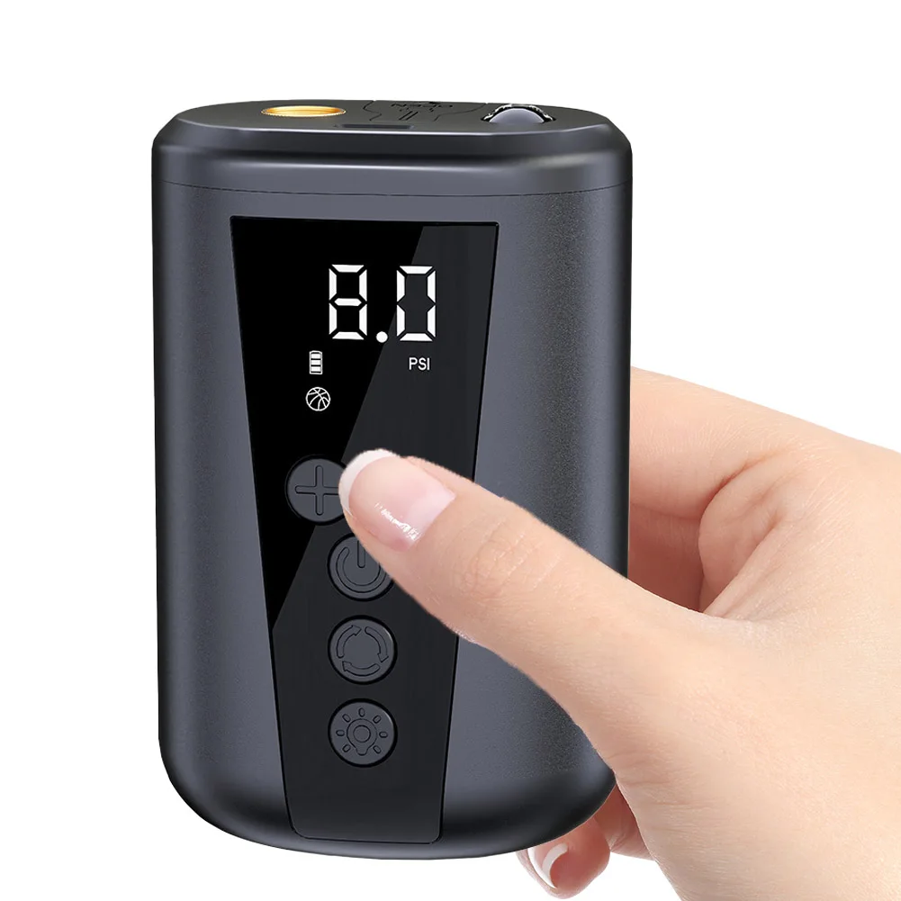 Portable Air Pump 2000mAh Battery Mini Wireless Air Compressor LCD Display Electric Air Ball Pump for Football Basketball Soccer