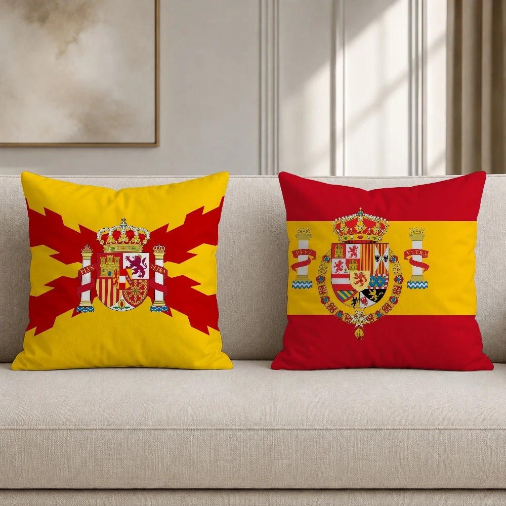 The Spanish Habsburg Empire Banner Pillow Case Plush Pillow Cases Home Decoration Pillow Cover for Sofa Bed Chair Living Room