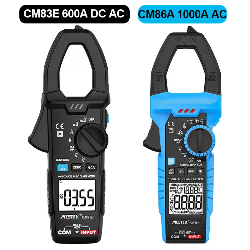 

Цифровой мультиметр-Зажим постоянного/переменного тока, 600 А/1000 А, Автоматический диапазон, True RMS, высокая точность, напряжение, температура, Гц, клещи