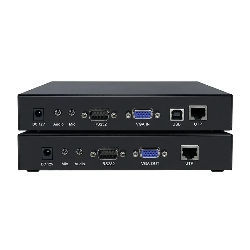 VGA KVM Extender over Cat5e/6/7 Cable Extender 150m with USB2.0 Audio RS232