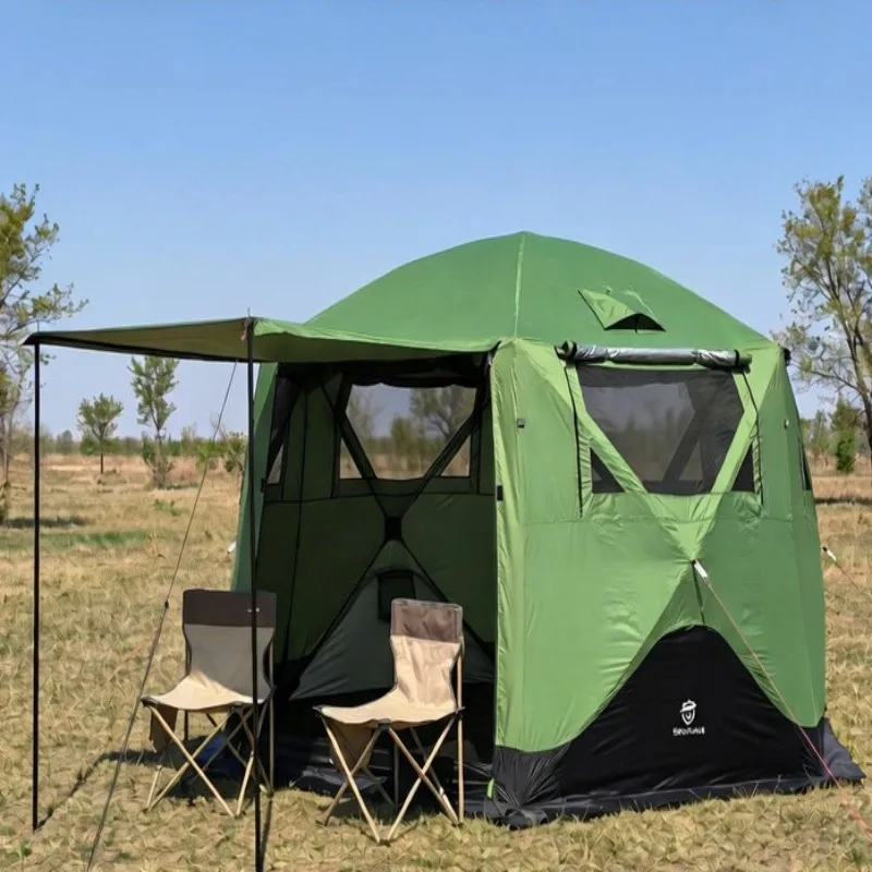

Уличная шестиугольная палатка Naturehike: большая, портативная, водонепроницаемая, дышащая, автоматическая, для семейного кемпинга.