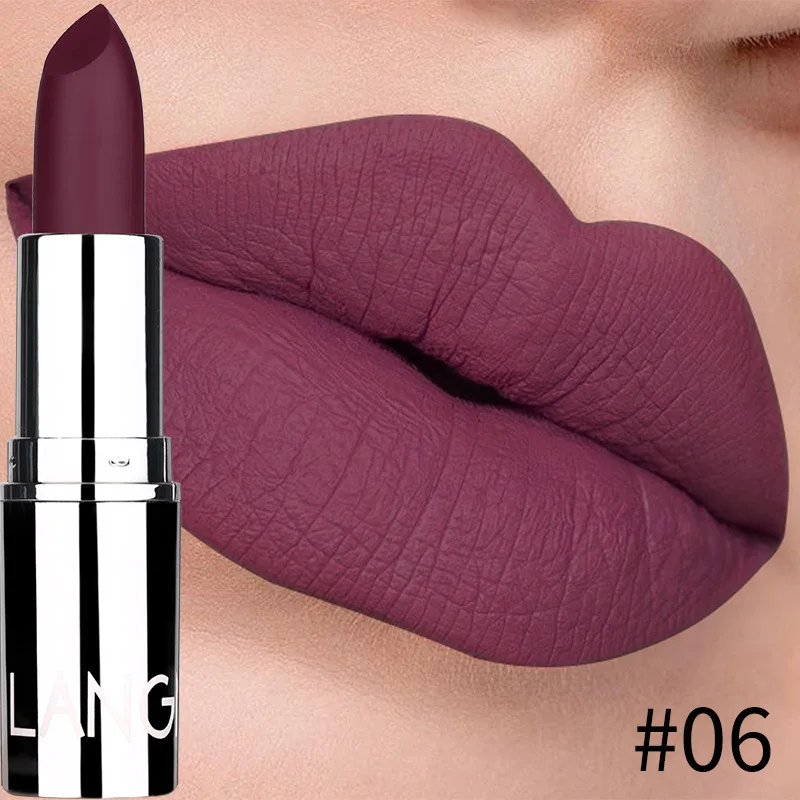 8 Kleuren Matte Fluwelen Lippenstift Zilver Nude Niet Vervagen Sexy Rode Lippenstift Zomer Waterdichte Lipgloss Langdurige Lippen Make-Up Vrouwen