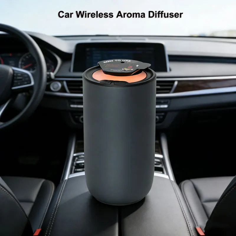 

Портативный автомобильный ароматический диффузор, беспроводной диффузор эфирного масла для домашнего офиса, интеллектуальный дистрибьютор запаха, регулируемый тихий