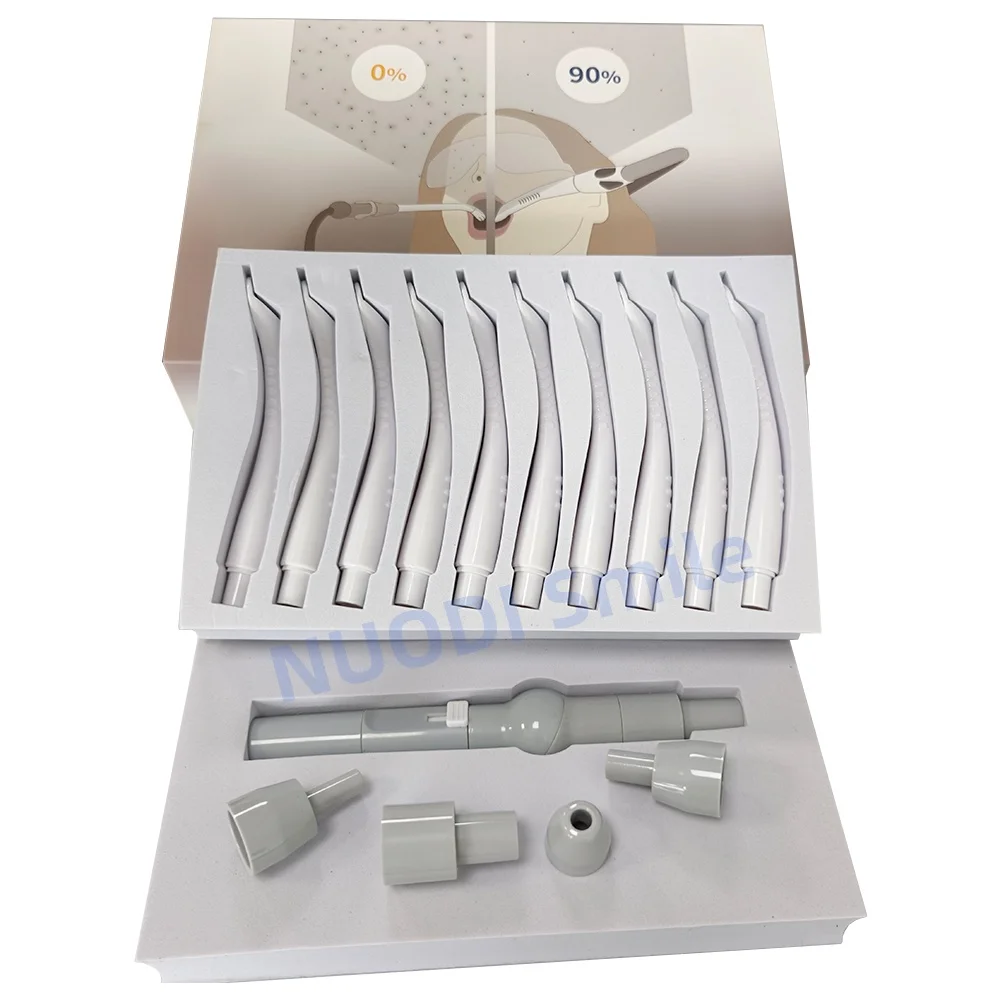 1Set Dental Strong Suction Mouth Mirror With 10 Mirrors and 1 Conversion Head & 4 Different Interfaces Clinic Dental Chair Use