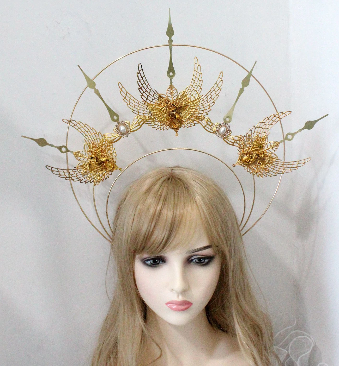 DIY KIT Dark Woodland Fairy Headpiece Gothic Halo Crown Flower Headpiece Forest Witch Tiara Boho Wedding  Pregnancy Photo