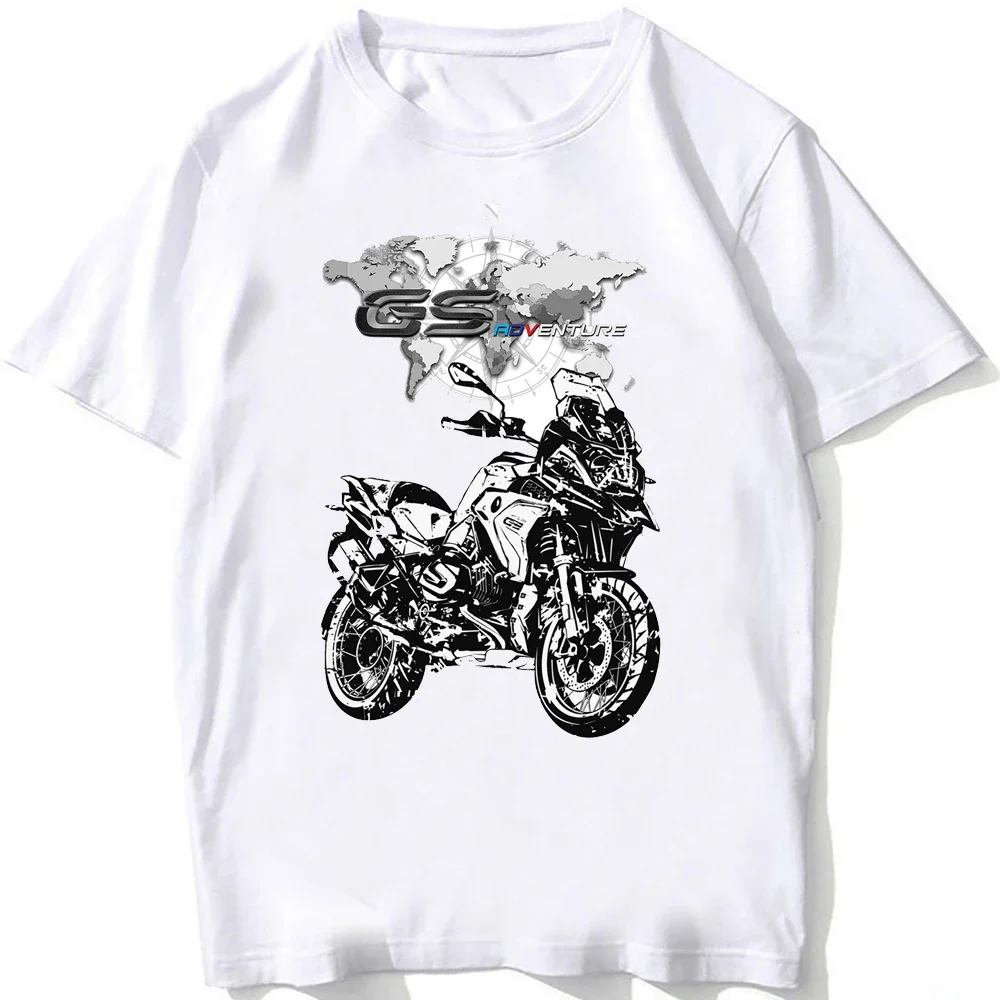 

GS Adventure Classic Motorcycle R1250 GS Riding T-Shirt Summer Men Short Sleeve Funny White Casual Tops Cool Boy Moto Rider Tees