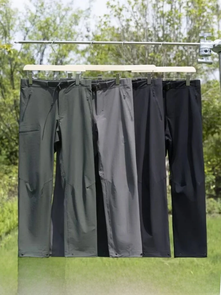 

Outdoor Men's Sporty Softshell Casual Pants Quick Dry 3D Cut Straight Leg Youthwear Resistant Wearable Spring Summer