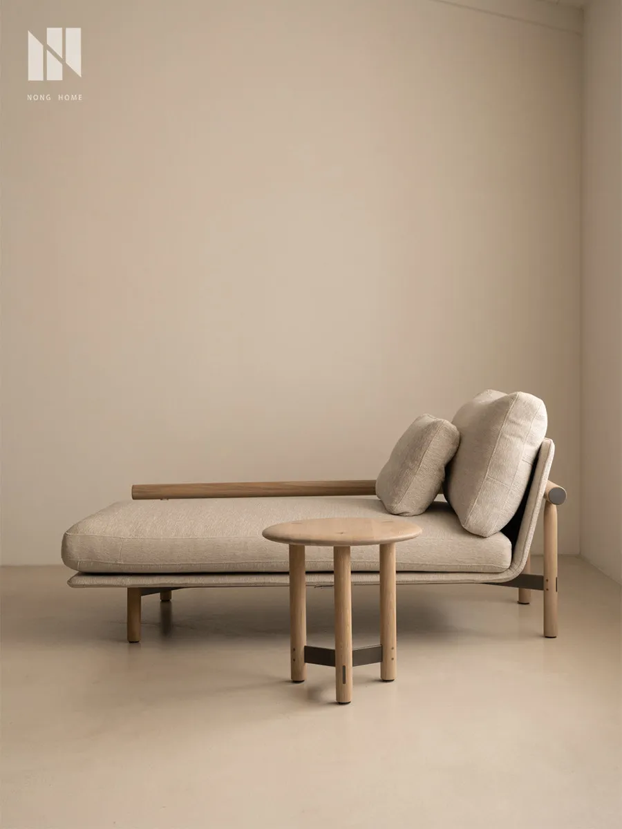 Nongju, Japanese-style log style solid wood sofa, concubine position