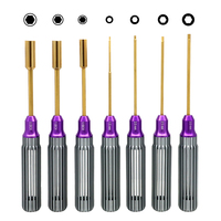 4 / 7pcs Hex Space Aluminum Handle Nut Driver Hex Screwdriver Tools Kit For Traxxa Trx4m Axial Scx24 Fms Fcx24 1/18 1/24 Rc Car