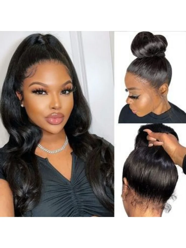 13x4 13x6 Kantwerkpruik Body Wave Haarwerk van Echt Haar Invisi Strap HD 360 Volledige Kantpruik Echt Haar Voorgeplukt met Baby Hair - afbeelding 2