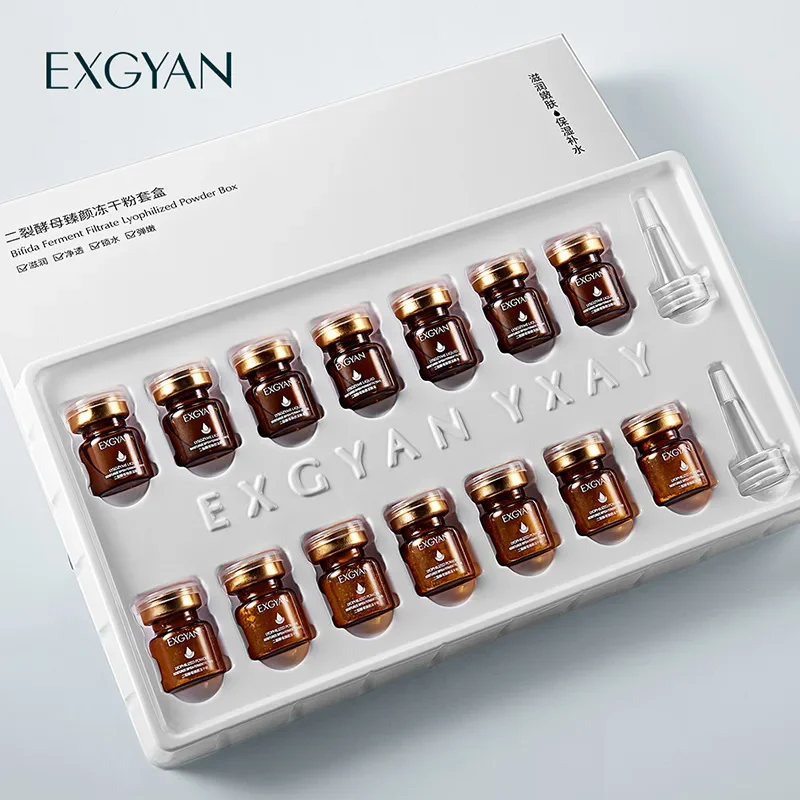 Split Yeast Serum Skin Care Set Facial Freeze-Dried Power Set Shrink Pores Hydrating Brighten Skin Care Anti-Aging