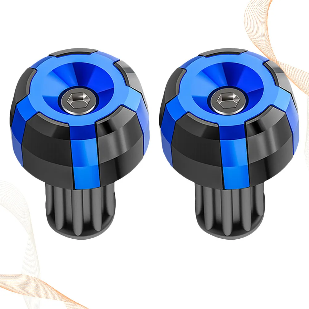 2Pcs Professional Motorbike Handlebar Ends Aluminum Rubber Combo for Off-Road Scooter Motorcycle Handlebar Grip Plug Secure Fit