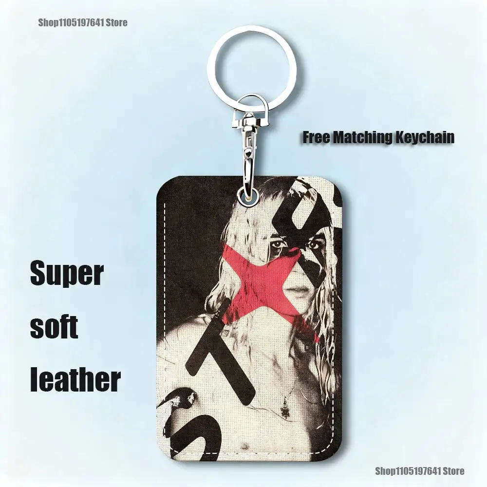 2hollis 2 poster boy Pattern 1Pc PU Leather Card Holder Keychain Key Ring Door Lock Access Tags ID Card Case Keychain Card