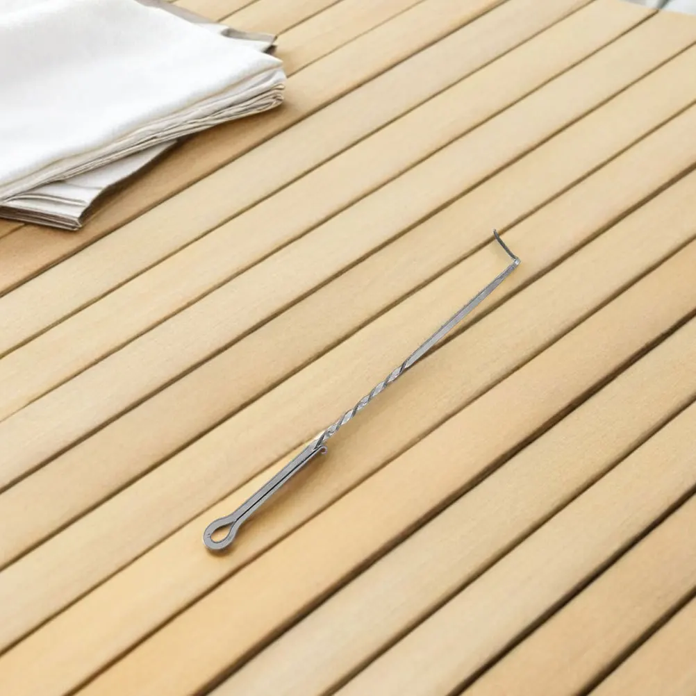 

Stainless Steel Bbq Food Flipper Hook Ergonomic Design Nonslip Handle High Temperature Resistant Easy Clean Outdoor Grilling