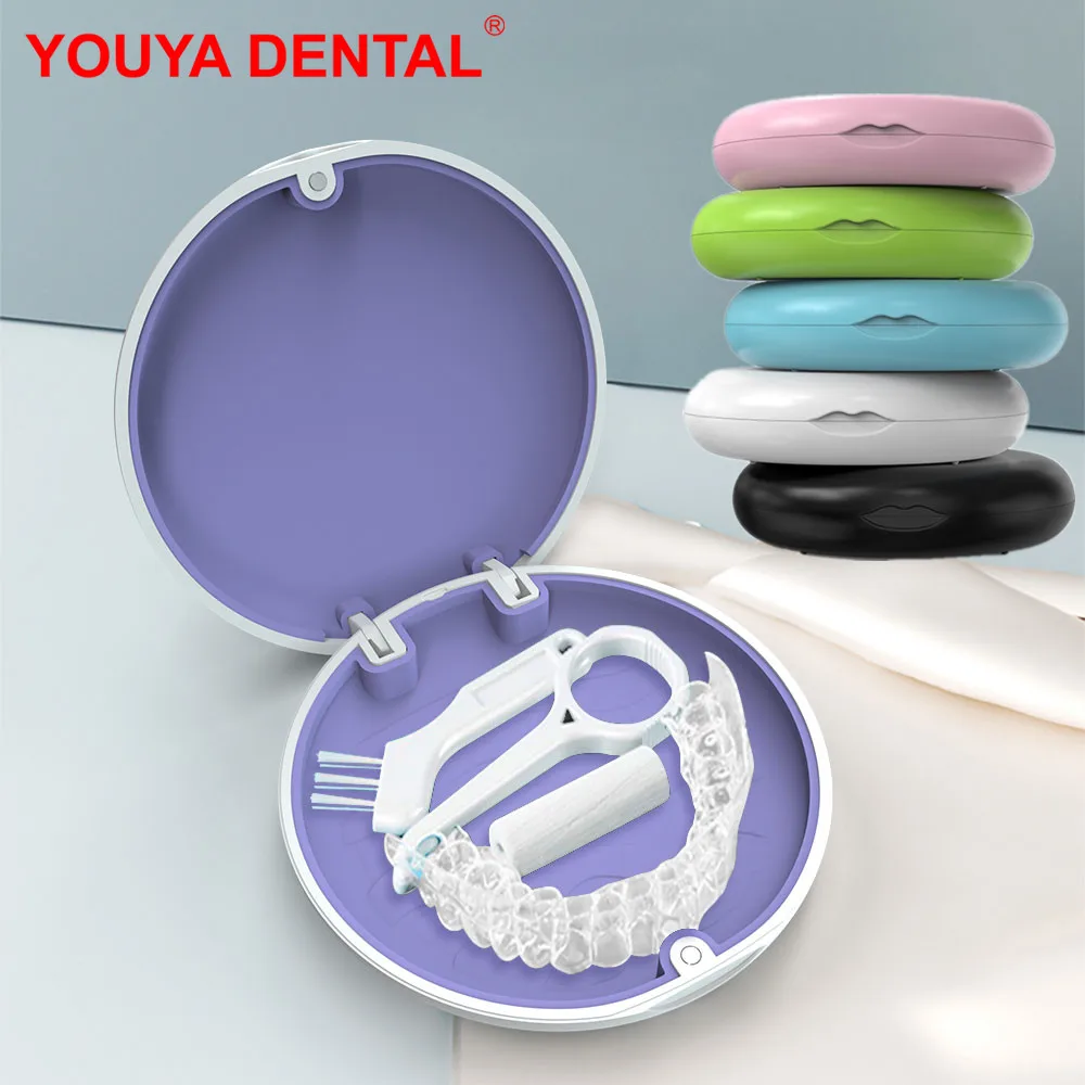 1pc Travel Denture Case Dental Retainer Case Magnetic Fake Teeth Orthodontic Braces Box False Tooth Storage Box Premium Hot Sale