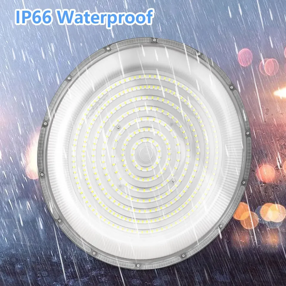 Luz de techo alto UFO LED 110V/220V 100W 150W 200W 300W 400W luz de garaje impermeable iluminación Industrial superbrillante para fábrica