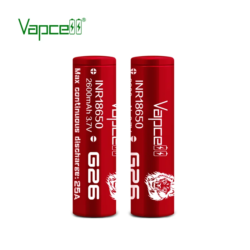 Original Vapcell INR 18650 G26 2600mah 25A 3.7V Battery High Performance Cell For Power Tools Better Than Vtc5A Equal To P26A