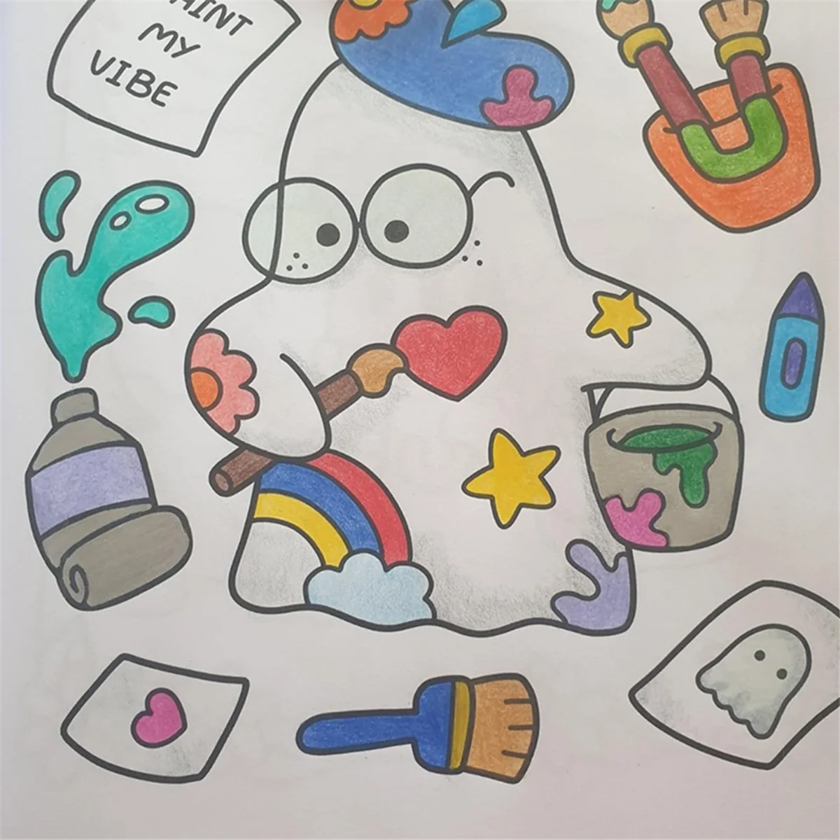 Libro para colorear espeluznante para adultos y adolescentes con adorables creaturas espeluznantes, momentos de higiene acogedores para la relajación