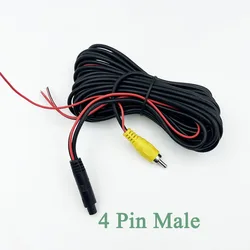 4 PIN RCA Video Cable For Rear View Camera with Video Trigger Wire, Rearview Camera Cable For Parking Monitor
