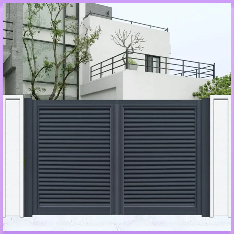 Best-selling aluminum villa courtyard door garden door outdoor single and double split mother electric remote control aluminum