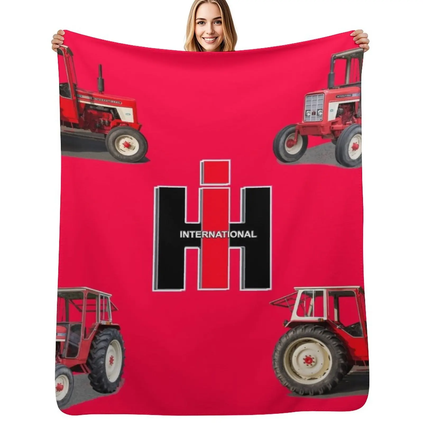 

red tractor Throw Blanket valentine gift ideas Sofa Throw Stuffeds Blankets