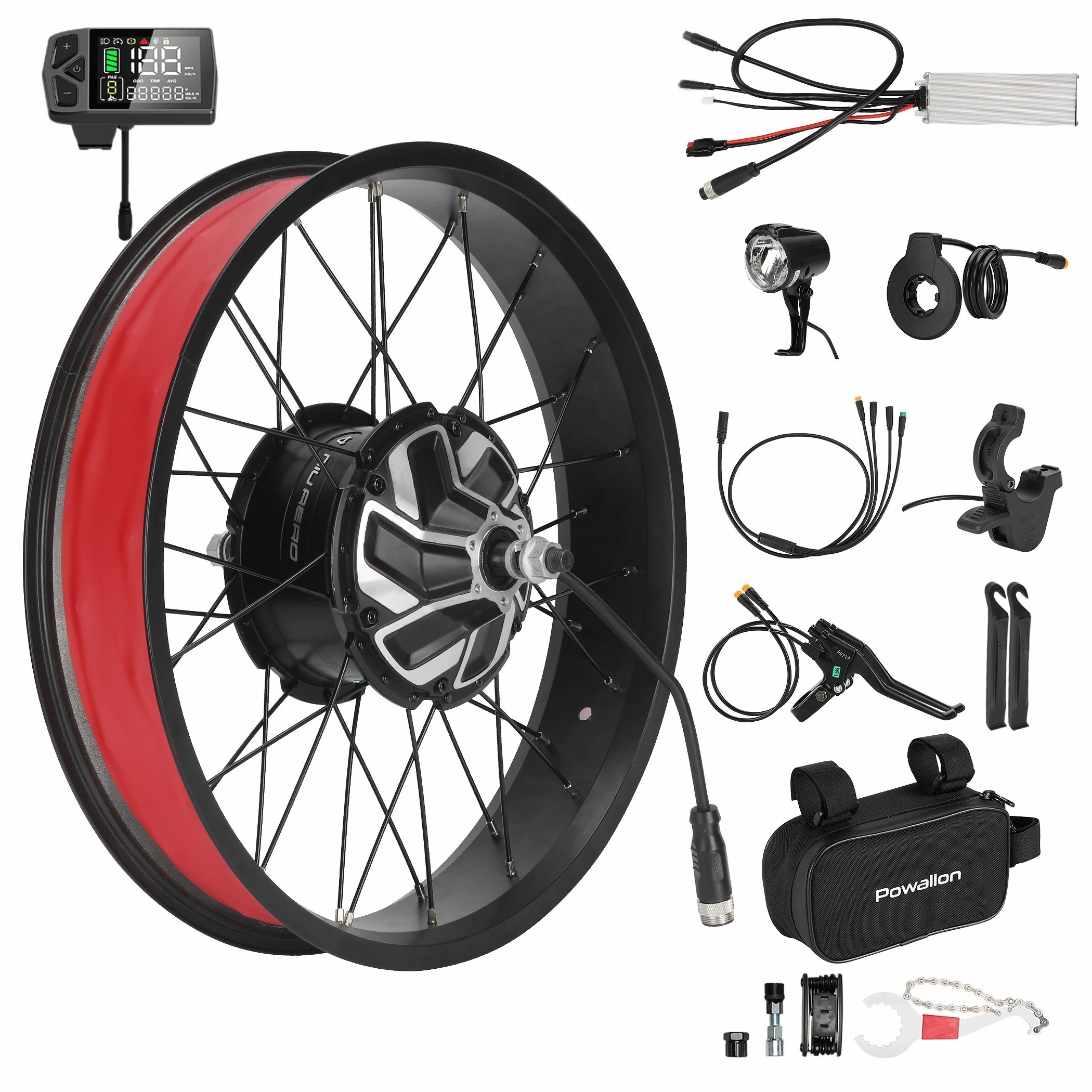 

BAFANG G062 Комплект для переоборудования электровелосипеда Fat Tire мощностью 500 Вт — двигатель задней ступицы 190 мм, полный комплект двигателя для электровелосипеда 26 x 4,0 дюйма, соответствие класса 2