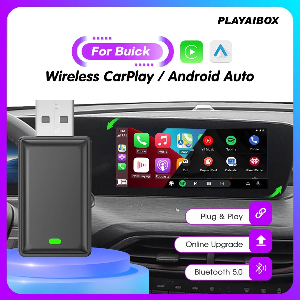 Carplay беспроводной адаптер Android Авто 2 в 1 Smart Dongle Play & Plug для Buick Excelle LaCrosse Encore анклава GT-MPV GL8 ES GX