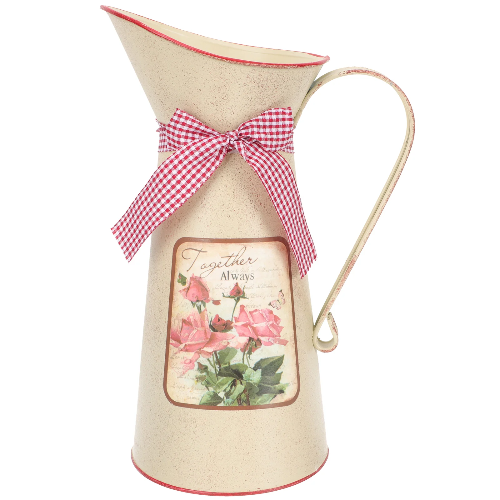

Tin Flower Bucket Farmhouse Decor Decorations Retro Vase Rustic Vintage Flowers Jugs for Arrangement