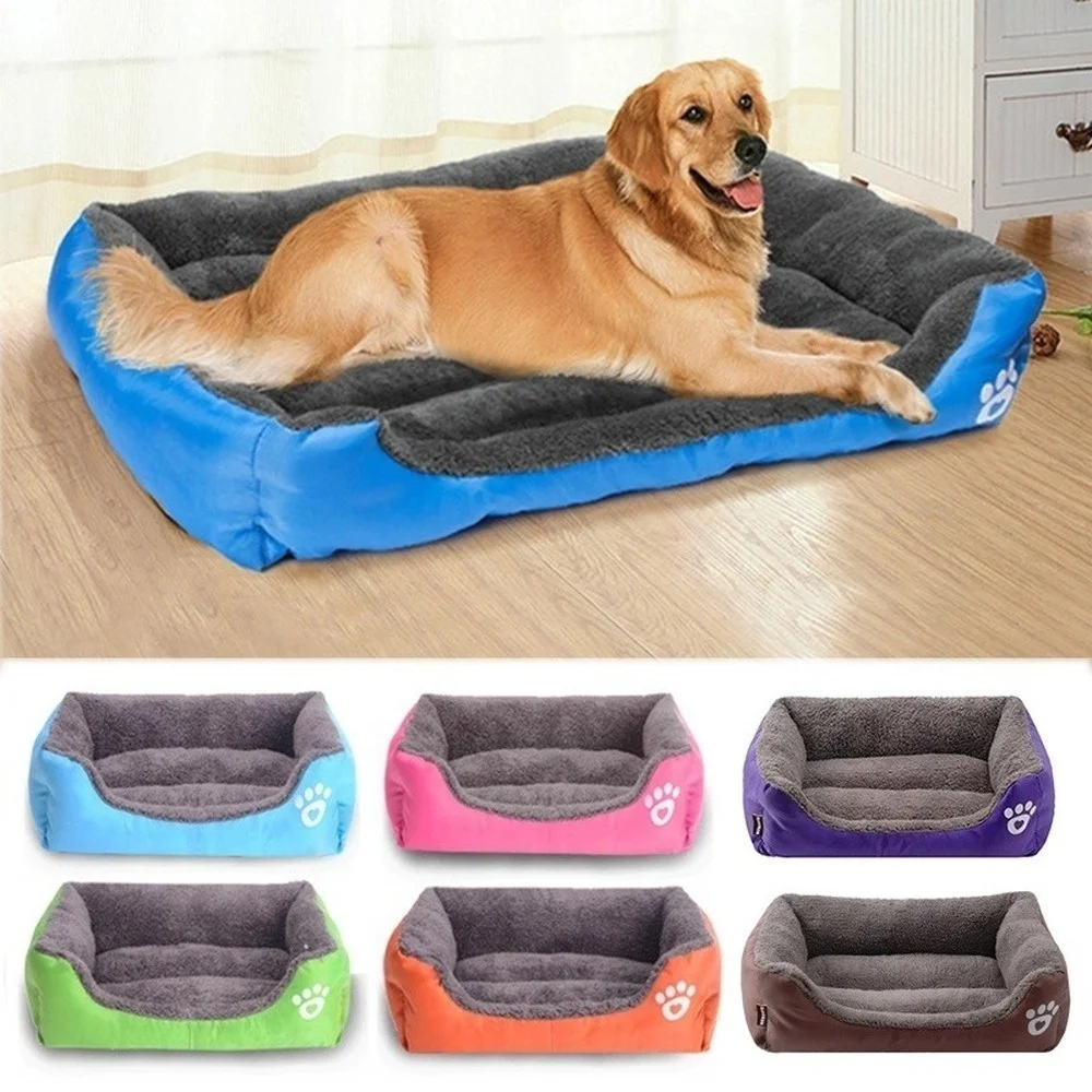 Large Pet Cat Dog Bed  Warm Cozy Dog House Soft Fleece Nest Dog Baskets House Mat Autumn Winter Waterproof Kennel