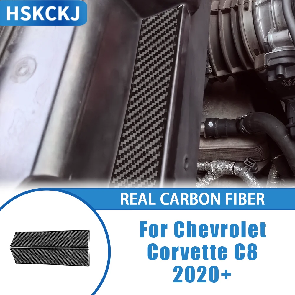 

For Chevrolet Corvette C8 2020+ Carbon Fiber Car Accessories Rear Engine Decorative Strip Interior Cover Tirm Modified Sticker