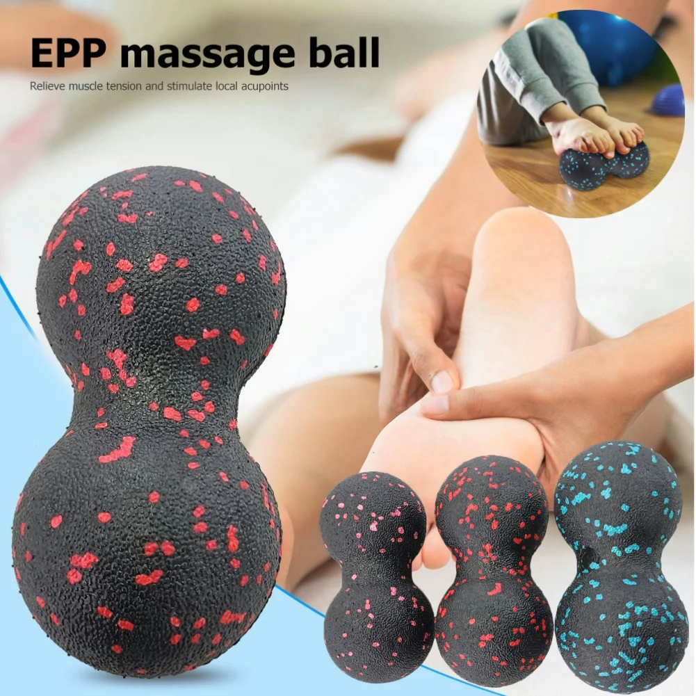 Fitness Ball Double Lacrosse Massage Ball Set Mobility Peanut Balls Self-Myofascial Release Deep Tissue Body Massage Tool