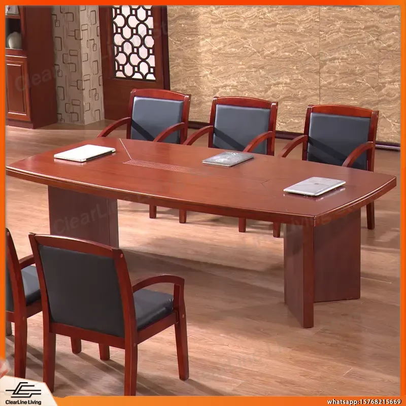 

Convertible Wooden Conference Table for Office Meeting Room Large Business Negotiation Desk Hotel Workspace Furniture Modern