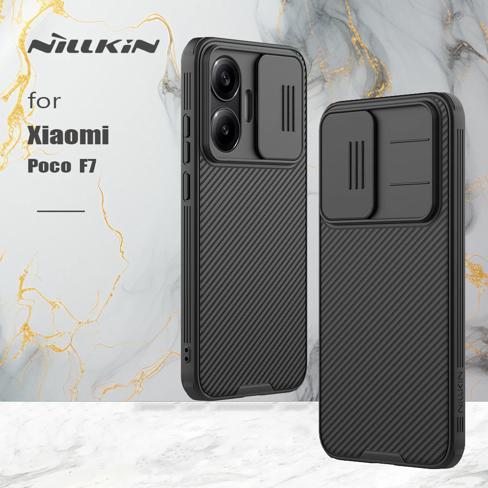 

Чехол Nillkin для Xiaomi Poco F7 5G, мягкая рамка из ТПУ, матовый жесткий ПК 360, полная защита камеры, задняя крышка