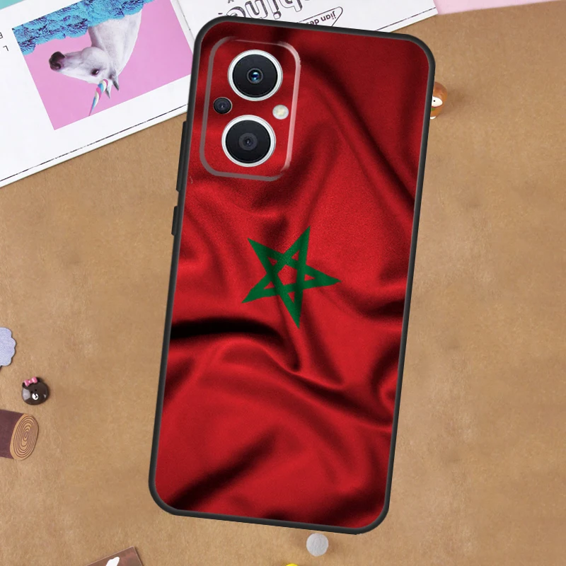 Morocco Moroccan Flag Funda For OPPO Reno 11 F 10 Pro 4 5 6 7 8 Lite 4Z 5Z 8T OPPO Find X6 X5 Pro X2 X3 Neo Case