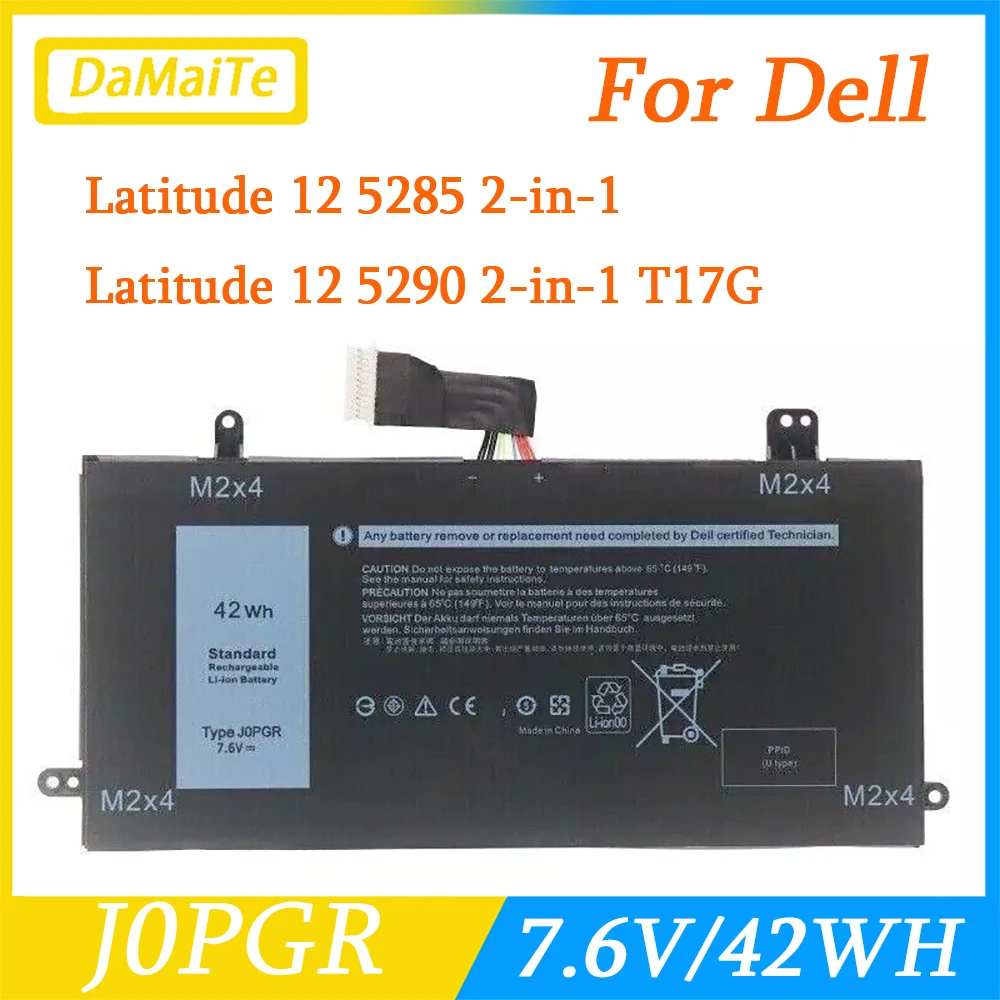 J0PGR Laptop Battery for Dell Latitude 12 5285 5290 2-in-1 T17G 0J0PGR JOPGR 1WND8 X16TW 0X16TW 0FTH6F