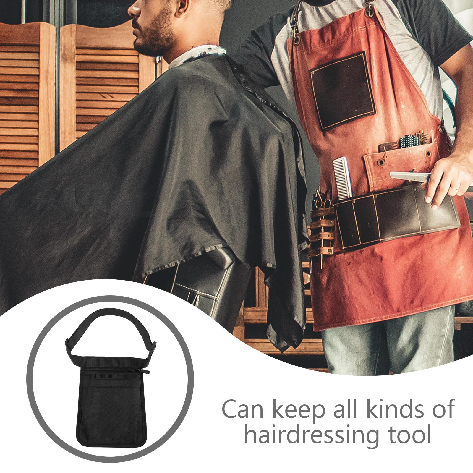

Barber Kit Grooming Bag Hairstylist Organizer Scissors Tools Travel Thinning Man