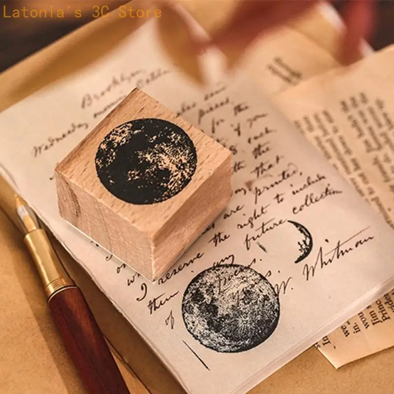 Outil artisanal presse à main en papier, ensemble 7 blocs joints en bois pour journaux, cartes, étiquettes d'emballage