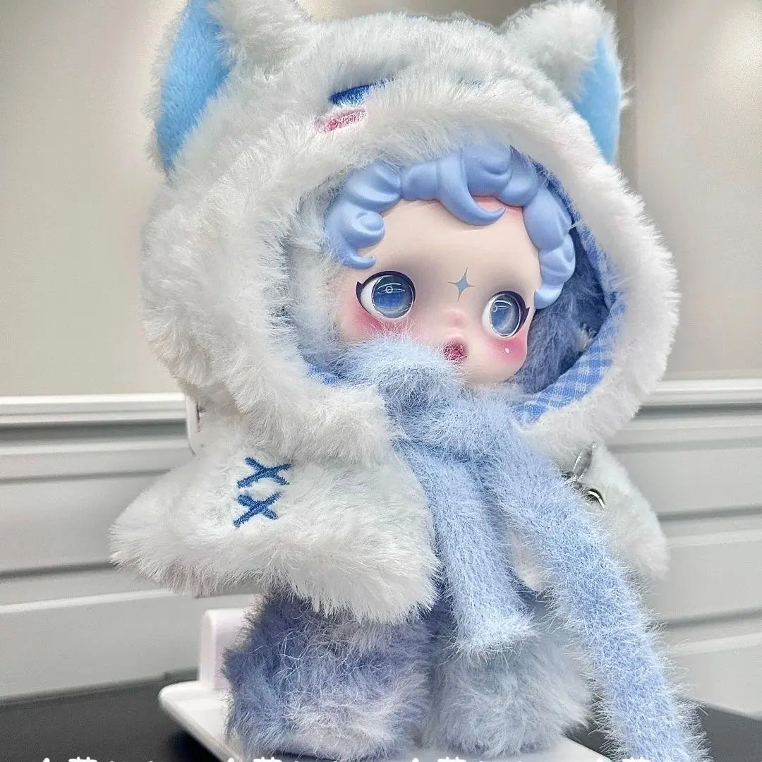 For Skullpanda Doll Pink White Big Rabbit Ear Clothes for Skull Panda Labubu 3.0 Doll Outfit Clothing Accessories